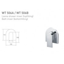 ECT Leena Shower Mixer (Top fitting) / Bath Mixer (Bottom fitting)